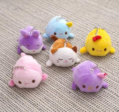 China Cute Fun Plush Key Chain Cat Key Chain Soft Toy Cuddly Stuffed Animal Key Chain for sale