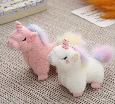 China Cute Fun Newly Designed Plush Unicorn Stuffed Key Chains Wind Up Plush Unicorn Party Supplies Toys for sale