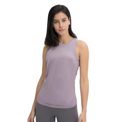 China QUICK DRY Loose Casual Fitness Vest Sport Wear Yoga Sleeveless Breathable Women Sports Beach Top Custom for sale