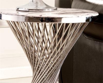 China Fashion Hot Selling Fashion Luxury Stainless Living Room Side Table Modern Decor Side Tables for sale