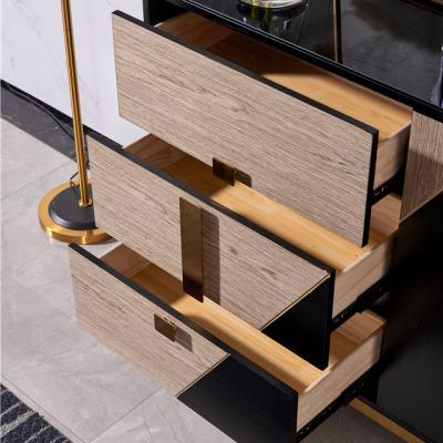 China Fashion Factory Bulk Supply Light Side Cabinet European Furniture Luxury Wooden Dining Side Cabinet for sale