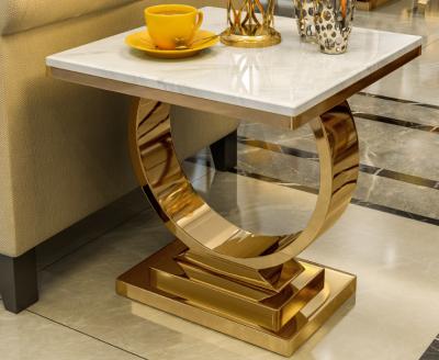 China Fashion China Manufacturer High Quality Stainless Steel Furniture Side Table Luxury Side Table for sale