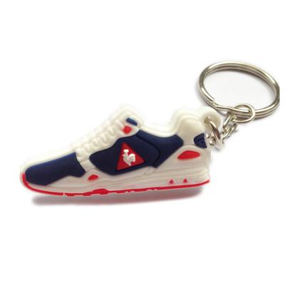 China Promotion / Advertising Custom Promotion Gifts PVC Rubber Key Chain , Shoe Shape Rubber Key Ring Tags for sale