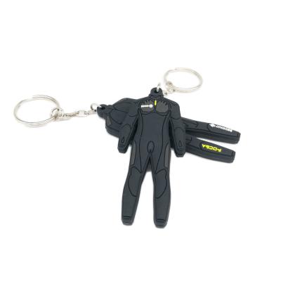 China Promotion/advertising of factory supply cheap custom PVC key chain,customized soft rubber clothing key chain for sale