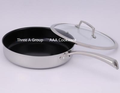 China Sustainable Cast Stainless Steel Triple Handle 2.5mm Cookware Set For Kitchen for sale