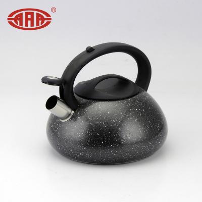 China Three viable one stainless steel whistling tea kettle with Nylon+ SS handle teapot for all hobs marble liner for sale