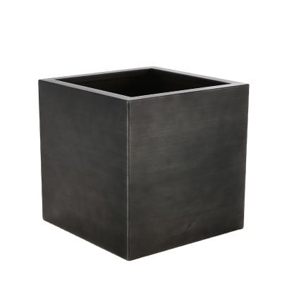 China Modern Luxury Metal Plant Box Mirror Polish Stainless Steel Large Plant Pot Outdoor Indoor Decorative Planter for sale