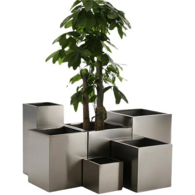 China Europe Garden Pot Supplier Metal Flower Pots Corten Steel Plant Pots Flower Planter for sale