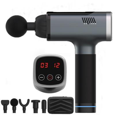 China New 20 Levels/LCD Touch Screen Body Massager Cordless Portable Handheld Electric Deep Pressure Relieve Massage Gun for sale