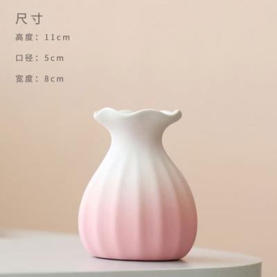 China Modern Pastoral Home Decor Ceramic Single Vase for sale