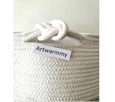 China Minimalist Artwarmmy Household Basket Factory Snacks Sundries Bathroom Cosmetics Storage Basket Handmade Woven Storage Basket for sale