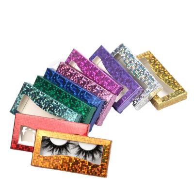 China Clear Strip Eyelash Wick Box Customized Clear Boxes Strip Lashes Silk Lash Customized Silk Eyelashes 3D Logo Lashbox Wick Vendor Eyelashes for sale