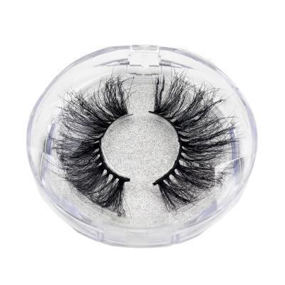 China 5 Magents Magnetic Eyelashes 25mm Faux Mink Lashes Magnet Lashes Customized Box Strip Lashes 3D Silk Clear Lashes for sale