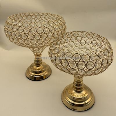 China Factory Wholesale Metal Crystal Dry Fruit Bowls Decorative Fruit Basket CLASSIC for sale