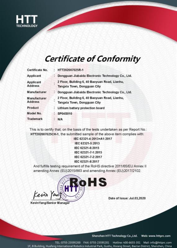 RoHS - Shenzhen Yizhi Technology Co., Ltd.