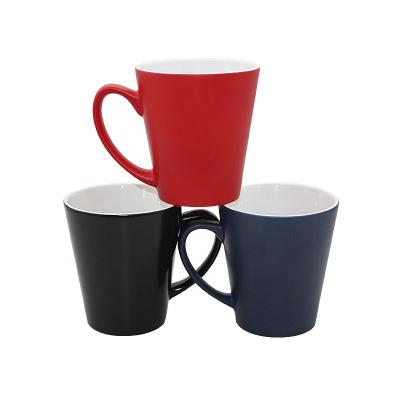 China Viable small cone color changing mug and photo custom sublimation color changing mug for printing photo for sale