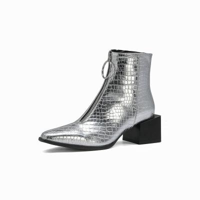 China Janbal-Damen-flache Stiefel zu verkaufen