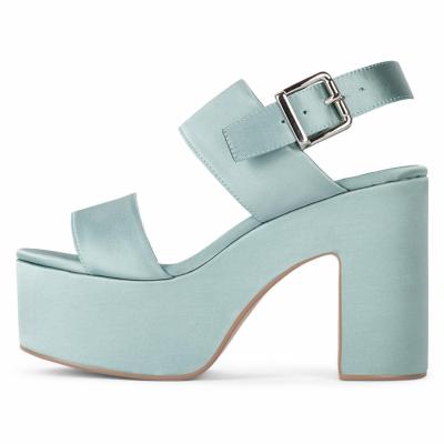 China JBW0503 Marca Blue Womens Wedge Heeled beschuht Glanzleder zu verkaufen