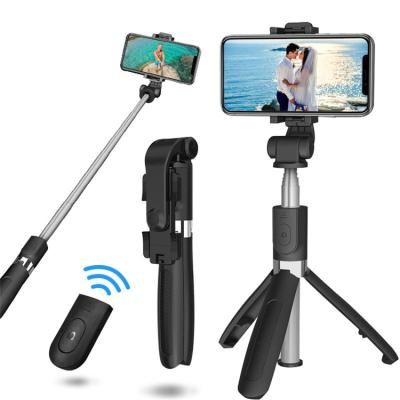 China Useful Product Mini Wireless New Style L01s Stainless+Plastic Universal Photo Shoot Selfie Stick With Remote Control Live Holder Tripod for sale