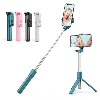 China Fold Mobile Phone Selfie Stick Live Broadcast Built-in Camera Photography Stand Tripod Telescopic Portable Universal for sale