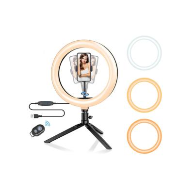 China Selfie Ring Light Photography Led Rim Lamp ABS Plastic+LED Light with Mobile Stand Tripod Stand Ring Light for Live Video Streaming for sale