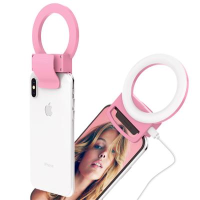 China Selfie Ring Mobile Phone Clip Lens Usb Charging Ring Light Universal Phone Beauty MK01 Selfie Ring Light Lamp Led Light Sefie for sale