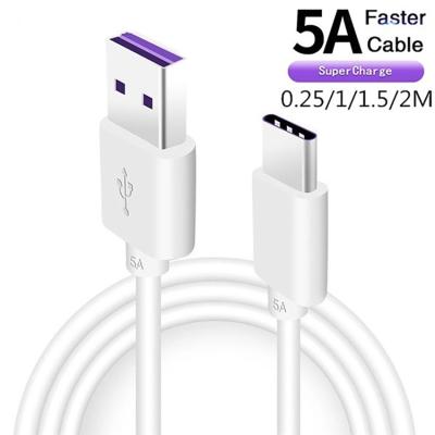 China Data Cable Type C 5A Charger Super Fast USB C Cable Fast Charge 3.0 USB Type C Charging Samsung S10 9 For Huawei P30 P20 Xiaomi for sale