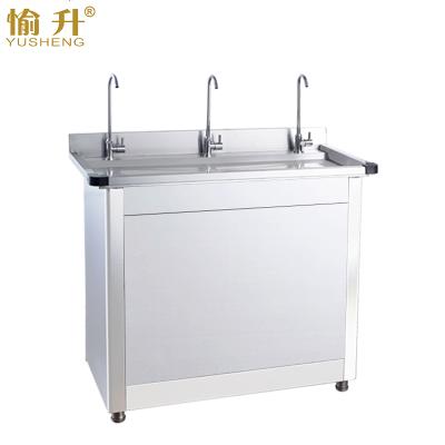 China Outdoor Water Drink Fountain Dispenser Hot And Hot 3 Tap Machine For School for sale