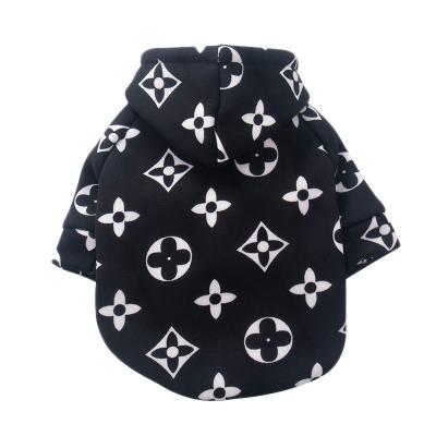 China High Quality Luxury Fashion Stocked Wholesale Dog Clothes Spring Autumn Dog Hoodies Luxury Pet Clothing for sale