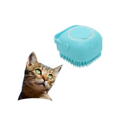 China Hot Selling Puppy Stocked Cat Shampoo Massage Brush Pet Bathroom Sweep Bath Massage Brush for sale