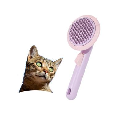 China Viable Self-cleaning Washable Pet Grooming Brush Dog and Cat Bath Massage Comb Pet Brush Dropshipping for sale