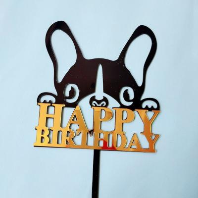 China Acrylic Cake Topper Cat Claw Shape Acrylic Cake Topper Pet Accessories Factory Sales Dog Happy Birthday for sale