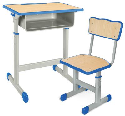 China 2021 new model strong single desk and strong chair high quality school furniture for sale