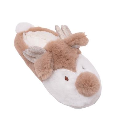 China Fashion Trend New Christmas Elk Slippers Warm Anti-skid Indoor Slippers for sale