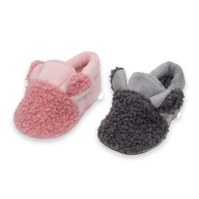 China Anti-odor fashion soft spot high quality bottom with non skid teddy fleece baby toddler shoes for sale