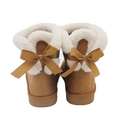 China New Fashion Trend Winter Fashion Trend Faux Fur Women's Suede Ankle Snow Boots Warm Boots For Women for sale