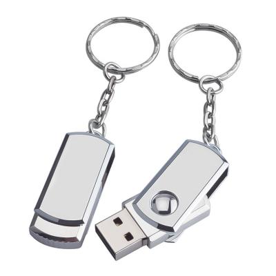 China Real Capacity 32 GB Pendrive , 360 Degree Metal Rotate Swivel Metal Rectangle 2.0 USB Flash Drives for sale