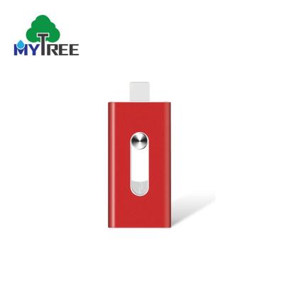 China Free Shipping Rectangle 3 In 1 USB Flash Drive 3.0 OTG Type-C External USB Flash Memory Drive For IPhone IOS Android for sale