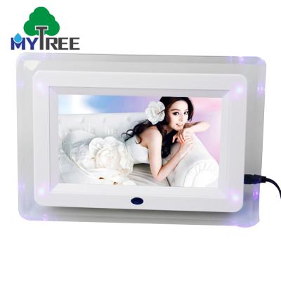 China White Black MP3 Display 7 Inch Acrylic LCD Screen High Quality Digital Photo Frame for sale