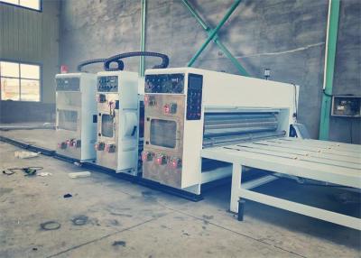 China 1400*2600mm Flexo Printer Slotter Machine Chain dat het Golfdoos Maken voedt Te koop