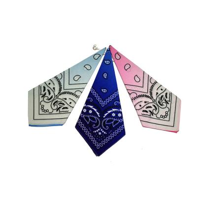 China Multifunctional In Stock Wholesale Multi Colors Dye Bandana Paisley Square Cotton Fabric Scarf for sale