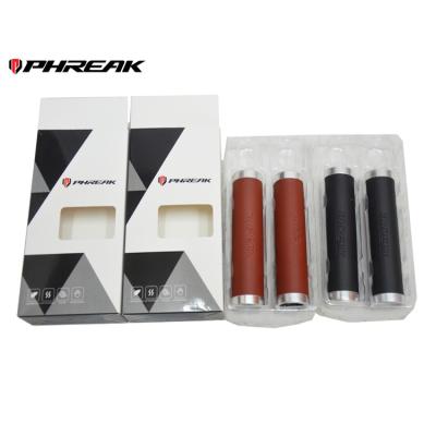 China Bike Handles PHREAK PU Leather Bike Grip Grips Road Mtb Bike Anti-Slip Grip Grip Universal Cycling Parts Accessories Bike Handle Bar for sale