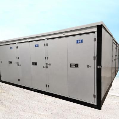 China Simple Installation Us 19 Feet Customized Foldable Tube Prefab Square Warehouse Steel Mobile Portable Storage Container for sale