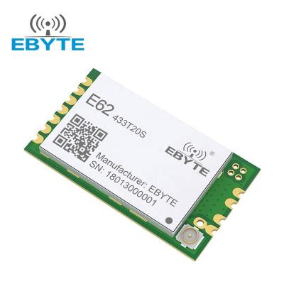 China Ebyte 433mhz rf control industrial wrieless frequency hopping method SMD 20dBm duplex transceiver module E62-433T20S UART rf for sale