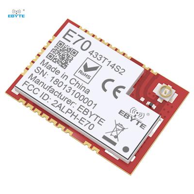 China TI Cc1301 433 MHz RF Transmission Sub 1g 433mhz Cc1310 Transparent Wireless Transceiver Module IOT MODULE E70-433T14S2 for sale