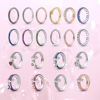 China S925 sterling silver wholesale new high quality jewelry TRENDY I charm to ring me series stacking combination ring for sale