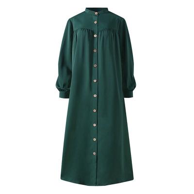 China Muslim Designer Dresses Casual Clothing Collar Temperament Women's Casual Comic Oversize Anti-Static Patchwork Long Sleeve Dress for sale