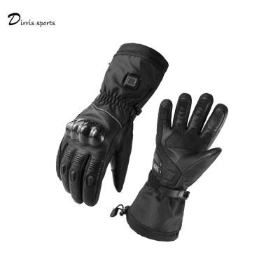 China Full Finger The Hottest Selling Snow Protective Leather Rechargeable Winter Electric Heated Glove for sale