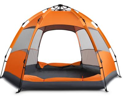 China Waterproof Rainproof Large Hexagonal Pop Tent Automatic Pop Up Tent Automatic Camping Traveling Outdoor Tent for sale