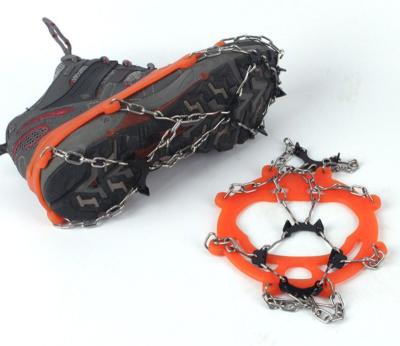 China Silicone Material Is Comfortable To Wear And Protable Outdoor Winter Crampons Shoe Nails Non-slip Mountaineering Snow Nails Claw Grip Chain Boot for sale